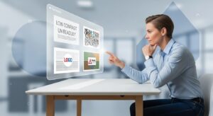 Illustration d'un entrepreneur analysant des erreurs courantes en design graphique